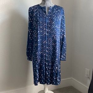 Diane von Furstenberg Silk Meadow Daisy Buds Tiny Indigo Dress Size 2